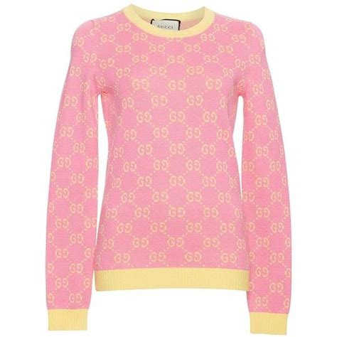 pink yellow gucci sweater